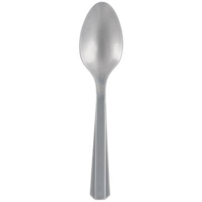 Plastic Spoons, Mid Ct. - Silver