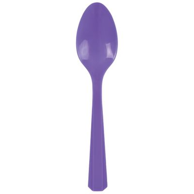 Plastic Spoons, Mid Ct. - New Purple