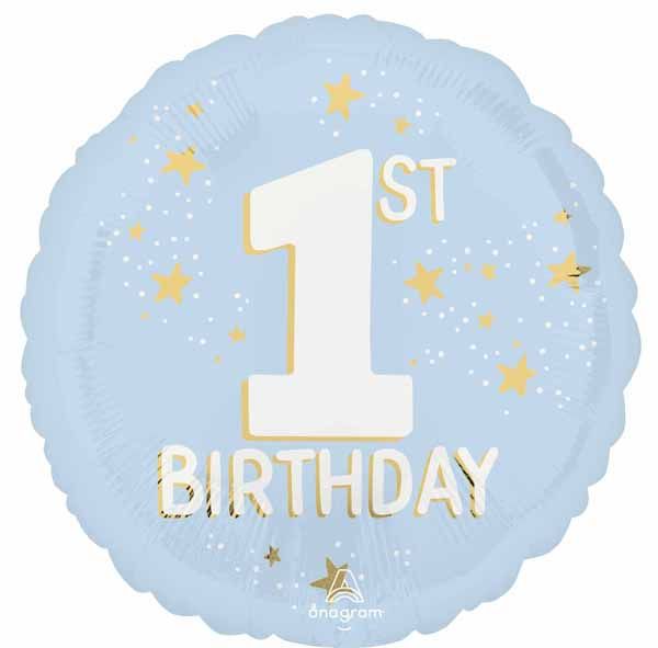 Foil Balloon - MISTER 1ST BIRTHDAY 18&quot; RND