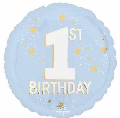 Foil Balloon - MISTER 1ST BIRTHDAY 18&quot; RND