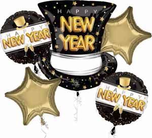 Foil - Blloon - New Year - 5PK
