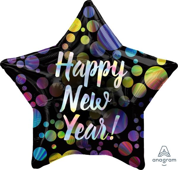 Foil Balloon - New Year - Star - 18&quot;