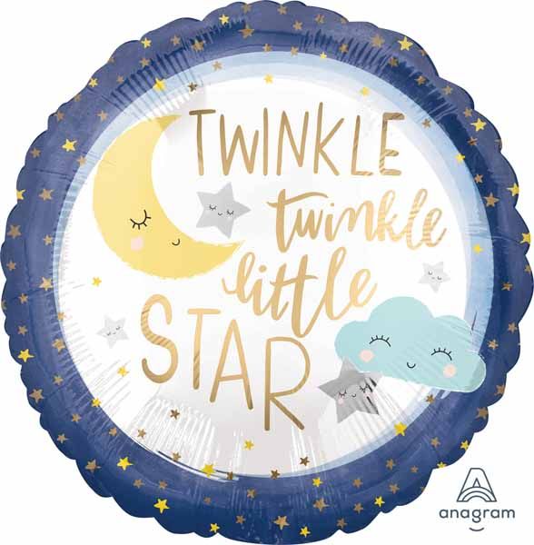 Foil-Balloon-TWINKLE LITTLE STAR 18&quot; HX RND