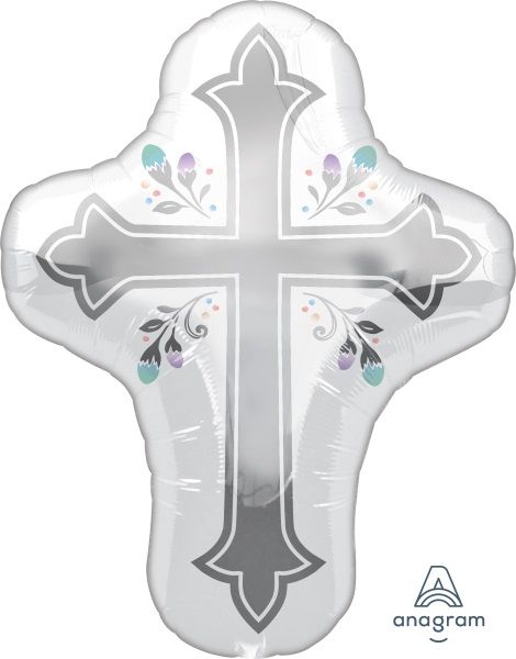 Foil Balloon - Holy Day Cross - 28&quot;