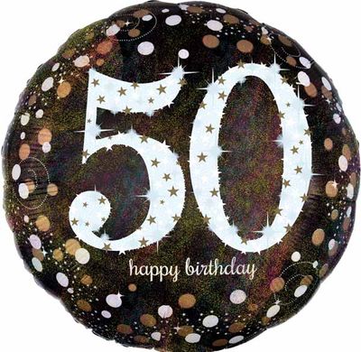 Foil balloon - Sparkling 50th Birthday - Jumbo