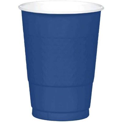Cups Plastic Navy Flag Blue 16oz. (20 pk)