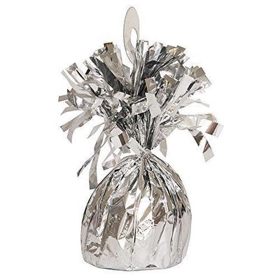 Balloon Weight-Foil-Silver-1pkg-4.5&quot;x2.25&quot;