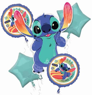Foil Balloon - Disney Stitch - Bouquet of 5