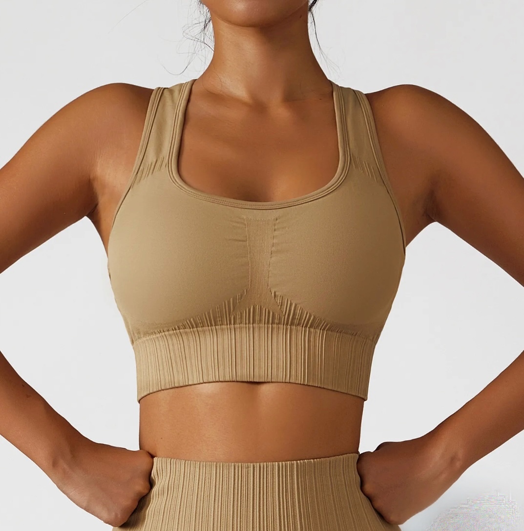 RIBBED SEAMLESS 2 PIECE MOCHA
