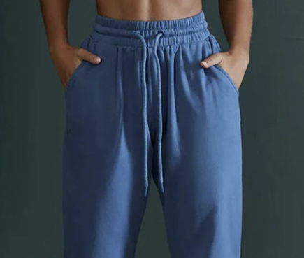 JOGGERS, SWEATSHIRT & BRA LOUNGEWEAR SET BLUE