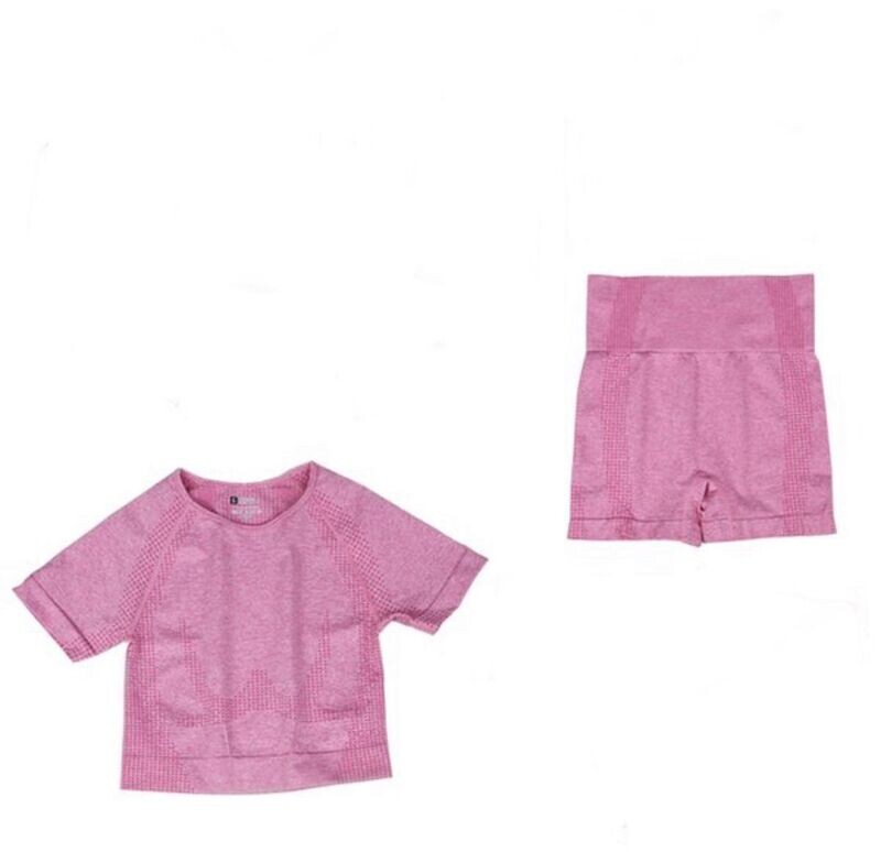 Crop T & Shorts in Pink