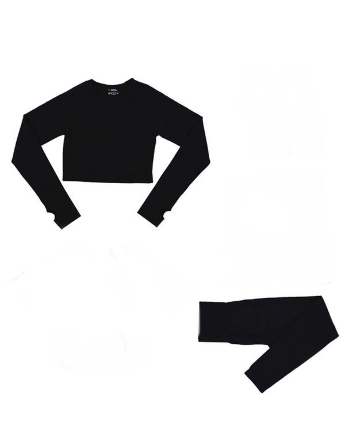 Long Top & Leggings in Black Long Top & Leggings in Black