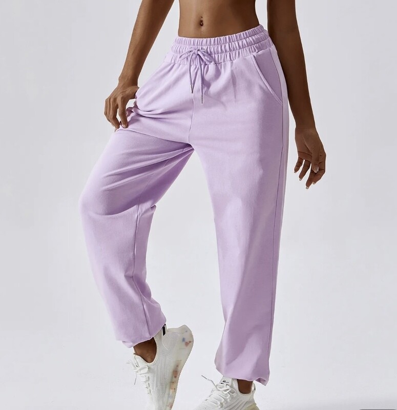 JOGGERS, SWEATSHIRT & BRA LOUNGEWEAR SET LILAC