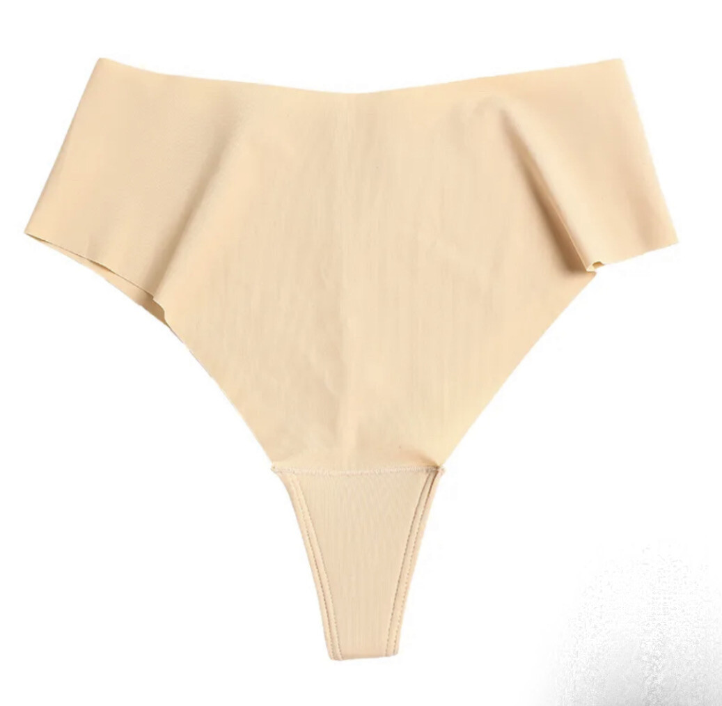 SAY NO TO THE TOE Seamless Thong (Nude Size Medium)