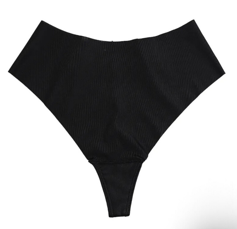 SAY NO TO THE TOE Seamless Thong (Black Size Large)