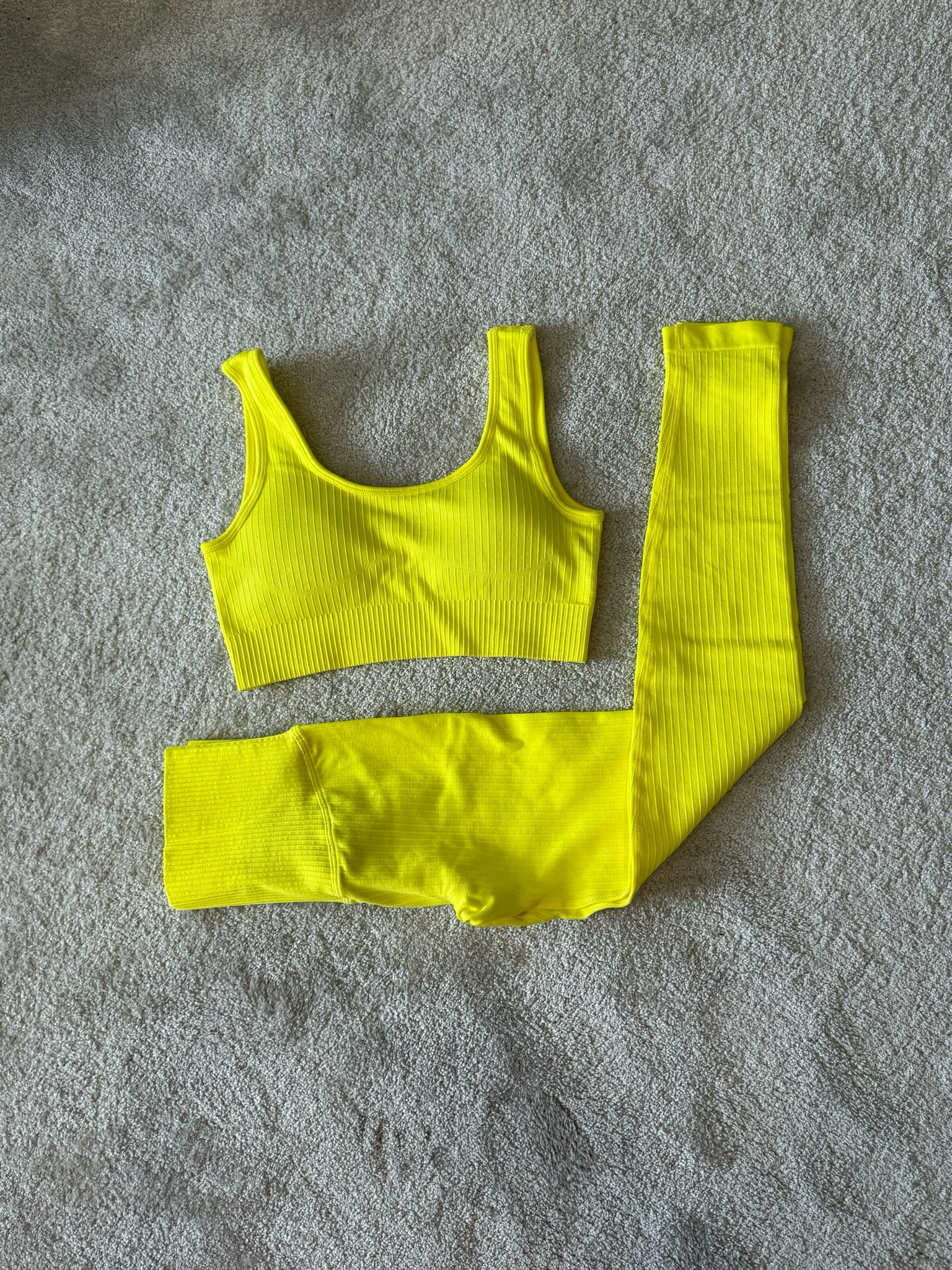 Neon Yellow 2 Piece Set Size S