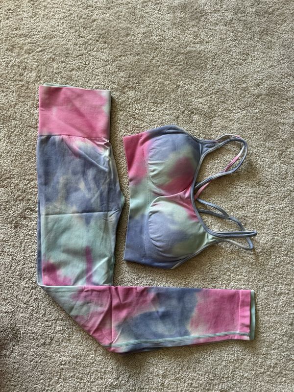 Pink/Blue Tie Dye 2 Piece Set Size S
