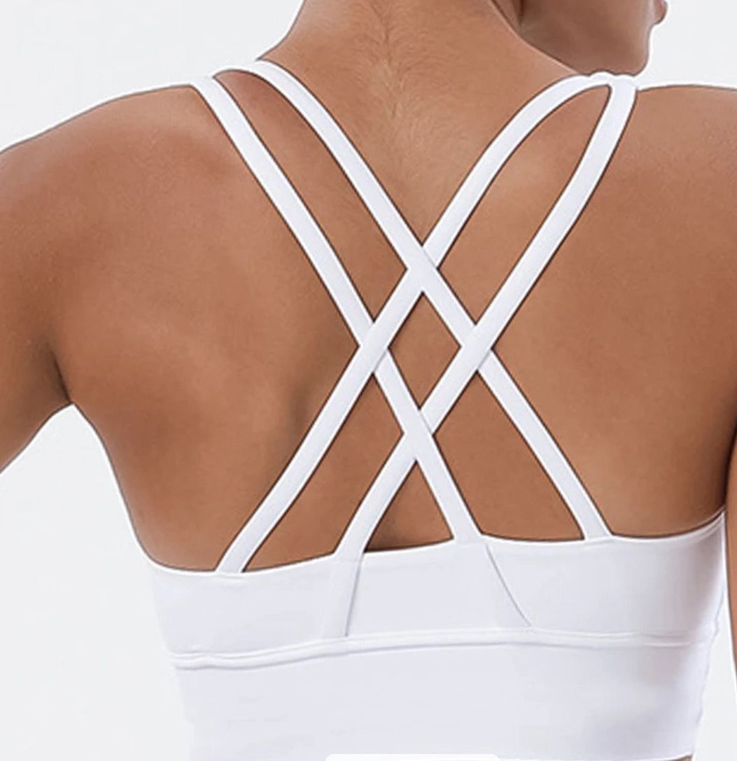 Double Strap Bra Top White