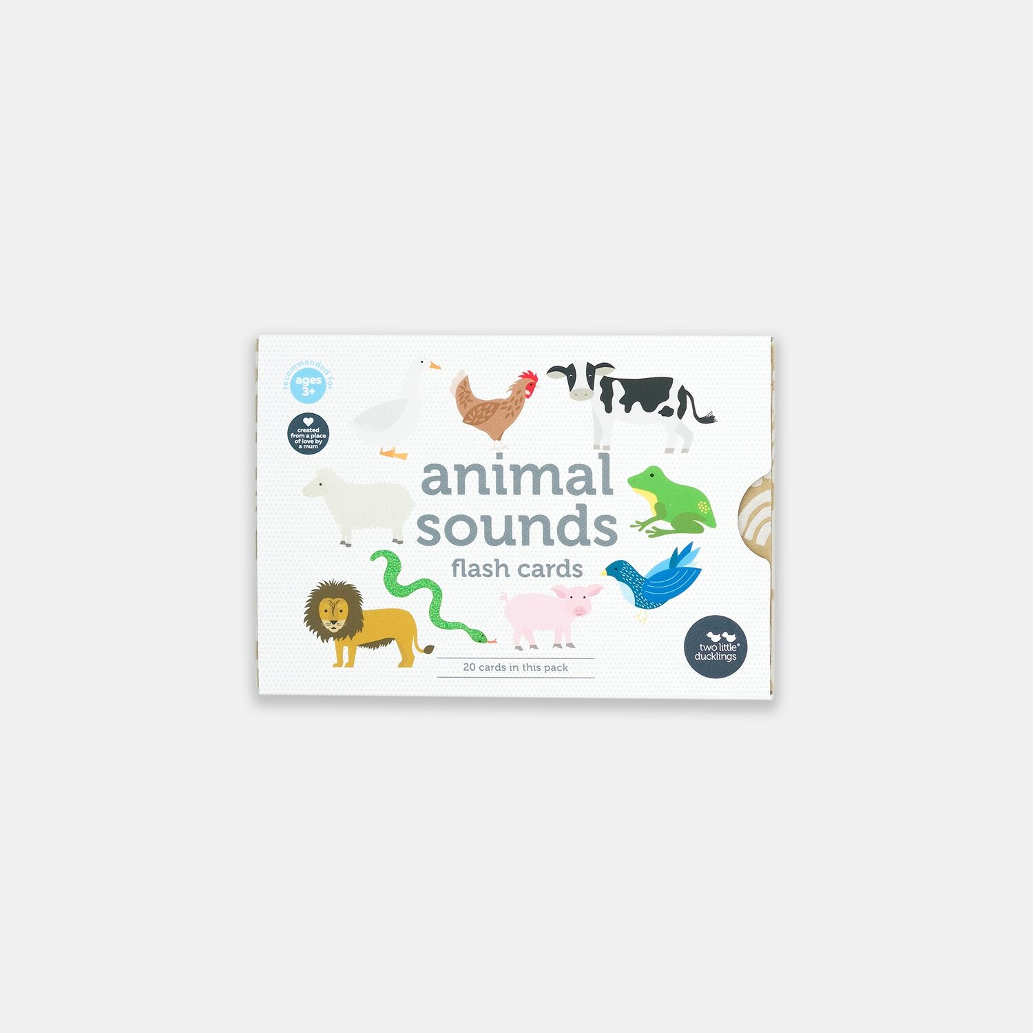 Two Little Ducklings  Animal sounds flash cards -20 pack