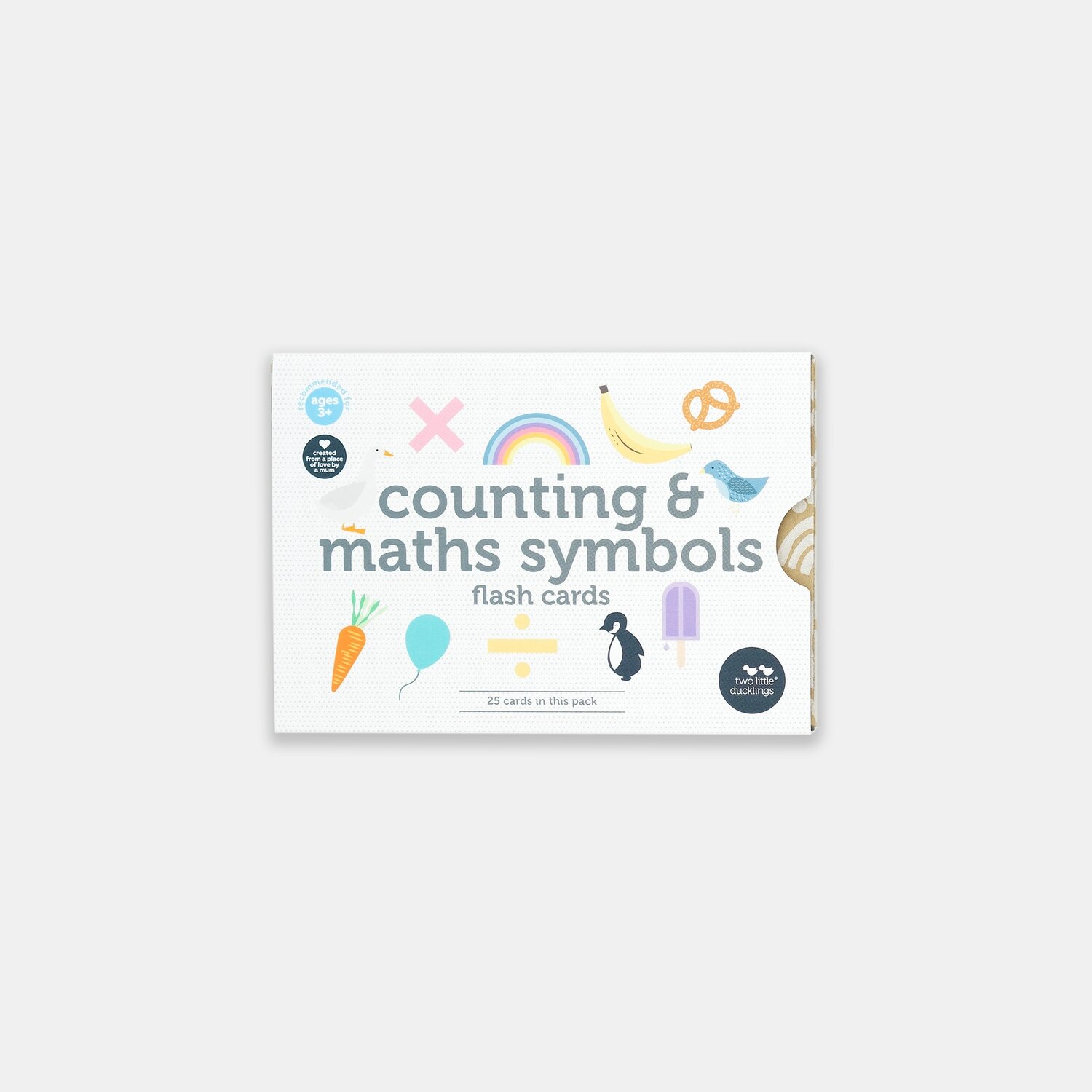 Two Little Ducklings  Counting and math symbol flash cards -25 pack