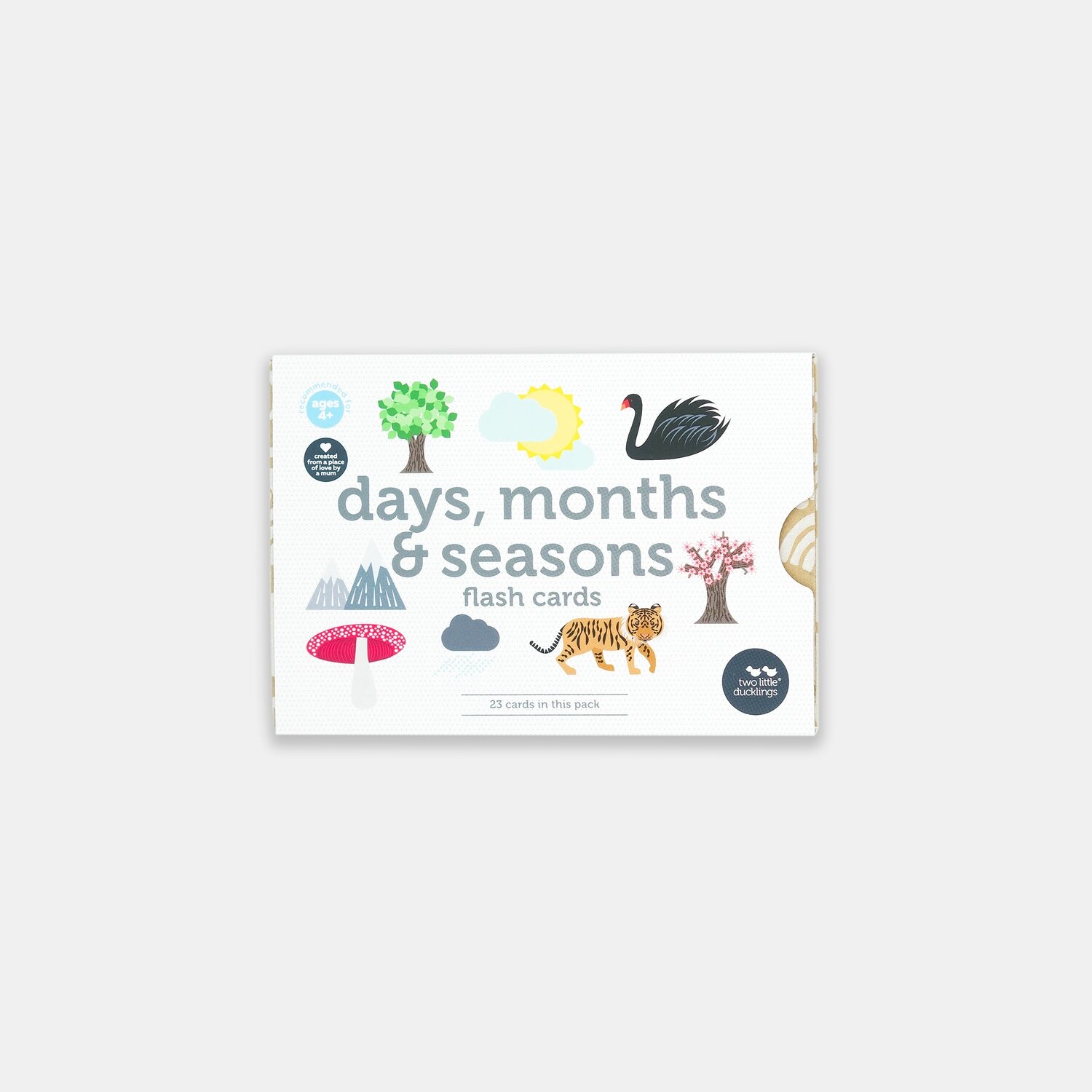 Two Little Ducklings Days, months and seasons flash cards -23 pack
