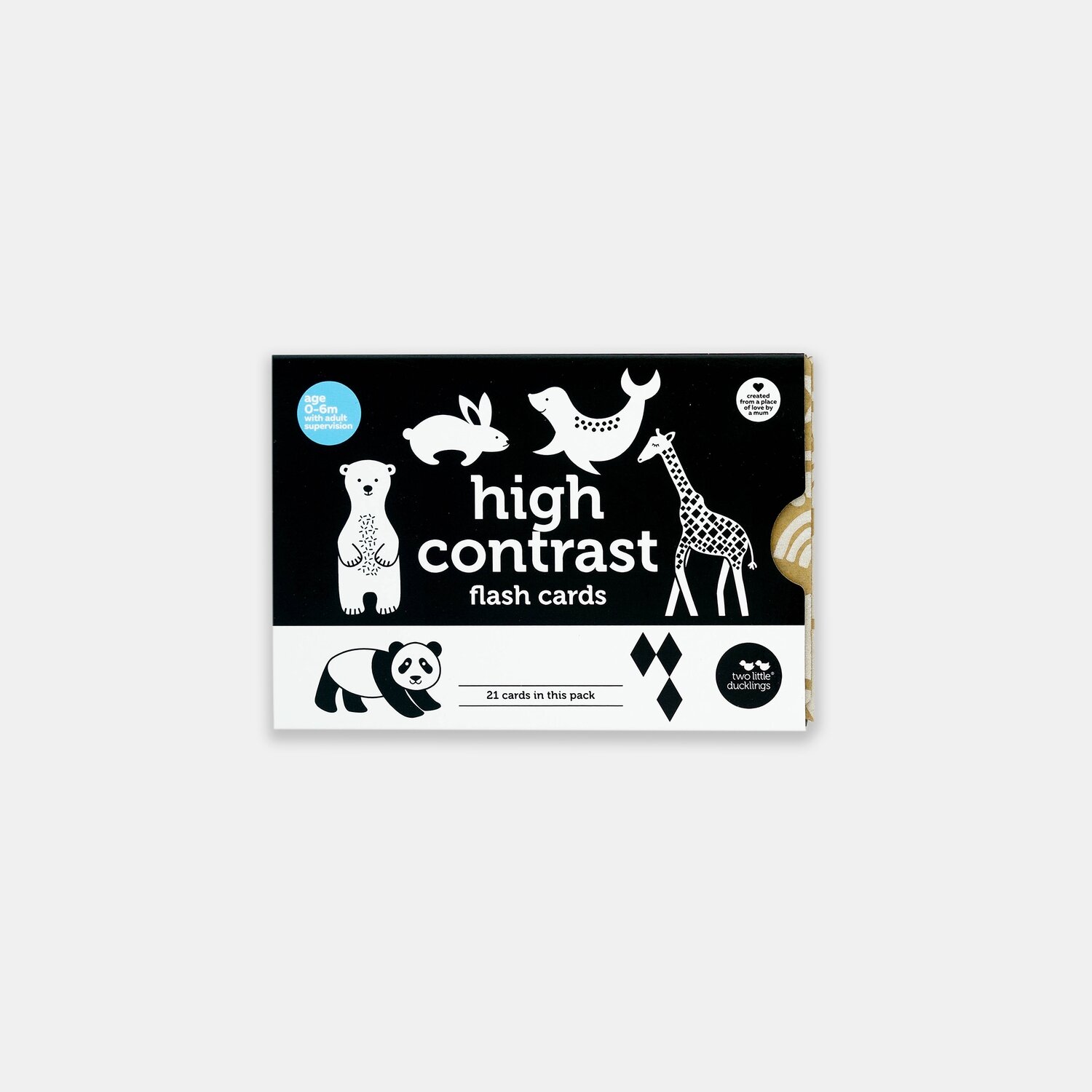 Two Little Ducklings  High contrast flash cards  -21 pack
