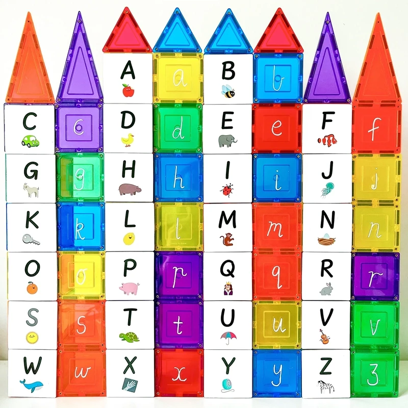 Learn & Grow Magnetic Tile Topper- Alphabet Upper Case Pack