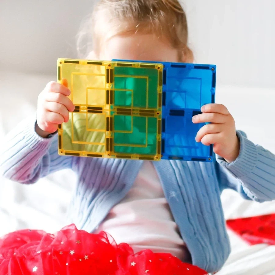 Learn & Grow Magnetic Tiles- Large Square Pack - 8 Piece