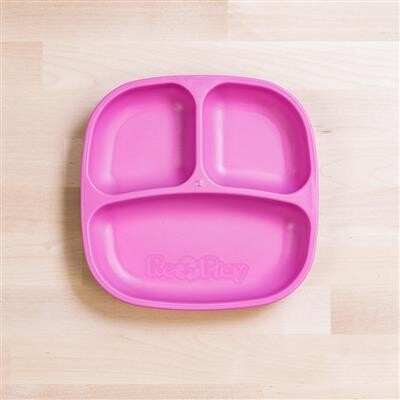 Re-Play Divided Plate -Bright Pink