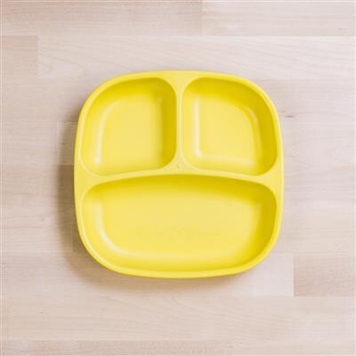 Re-Play Divided Plate - Yellow Re-Play Divided Plate - Yellow