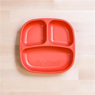 Re-Play Divided Plate -Red