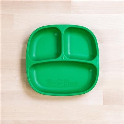 Re-Play Divided Plate -Kelly Green
