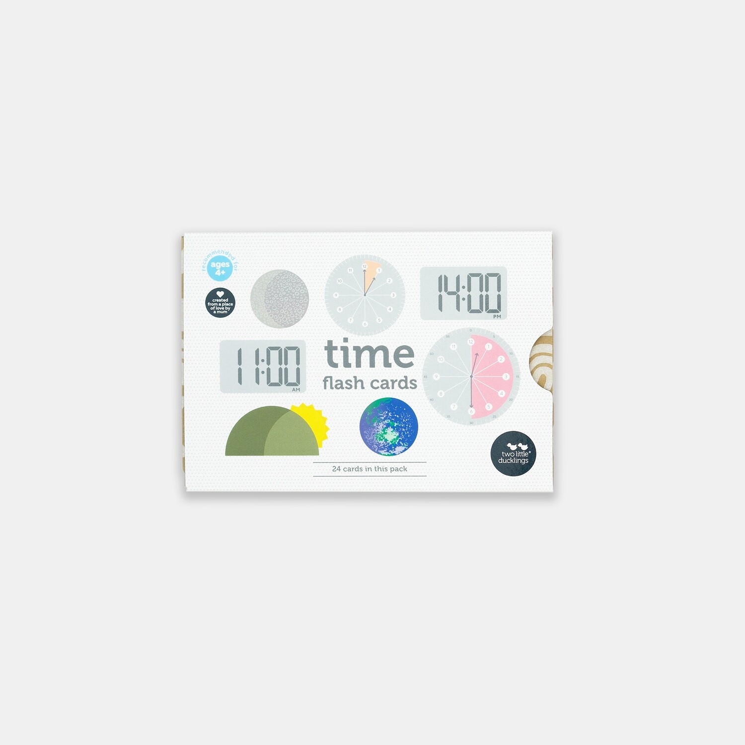 Two Little Ducklings Time flash cards -24 pack