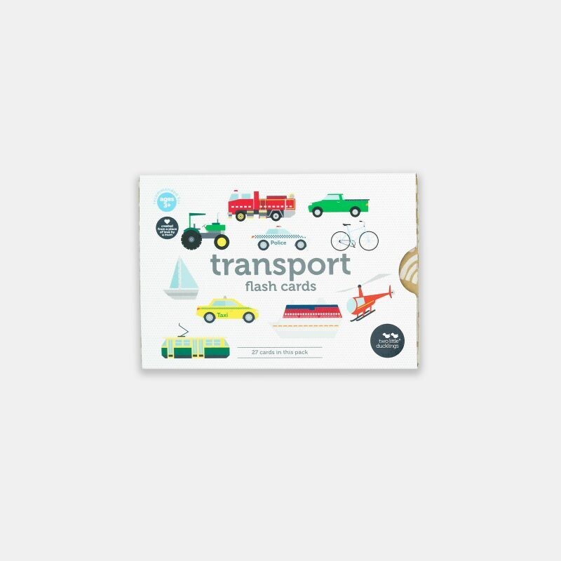 Two Little Ducklings Transport flash cards -27 pack