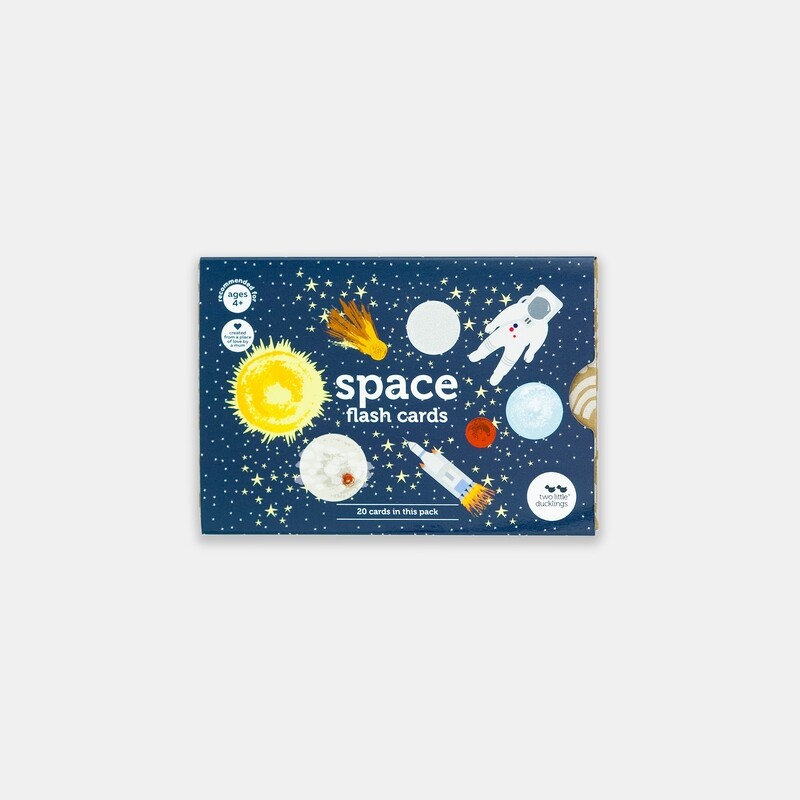 Two Little Ducklings Space flash cards -20 pack