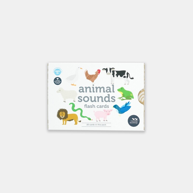 Two Little Ducklings  Animal sounds flash cards -20 pack