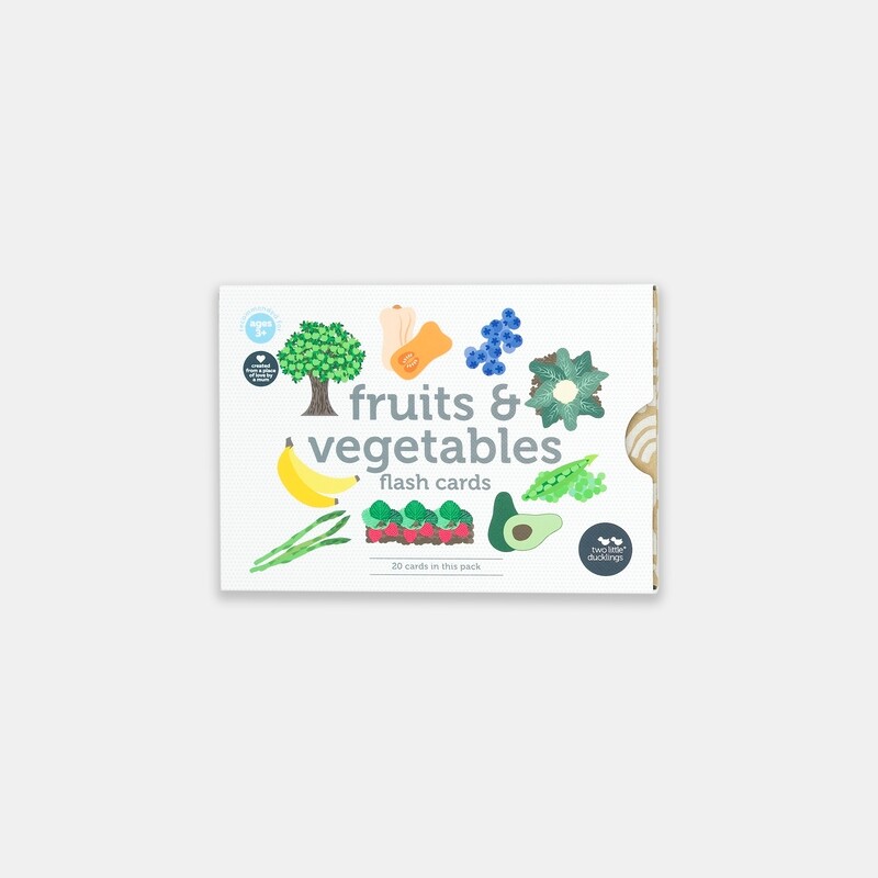 Two Little Ducklings  Fruit and vegtable 2017 flash cards -20 pack
