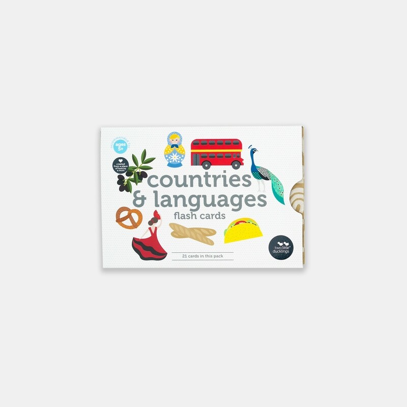 Two Little Ducklings  Country and language flash cards -21 pack