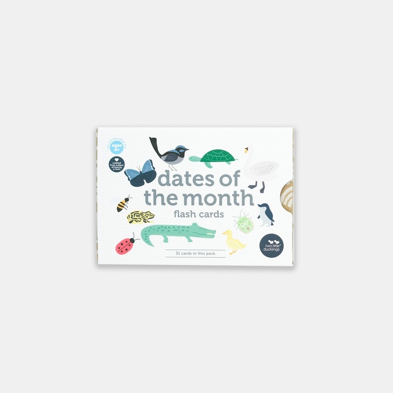 Two Little Ducklings Dates of the month flash cards  -31 pack
