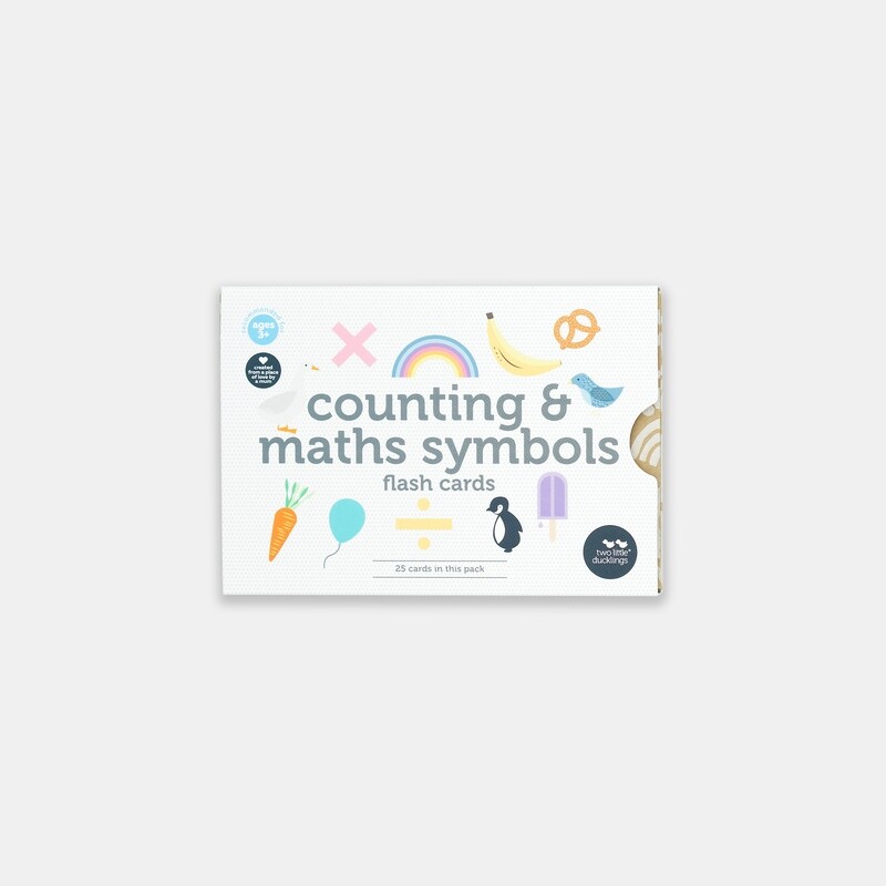 Two Little Ducklings  Counting and math symbol flash cards -25 pack