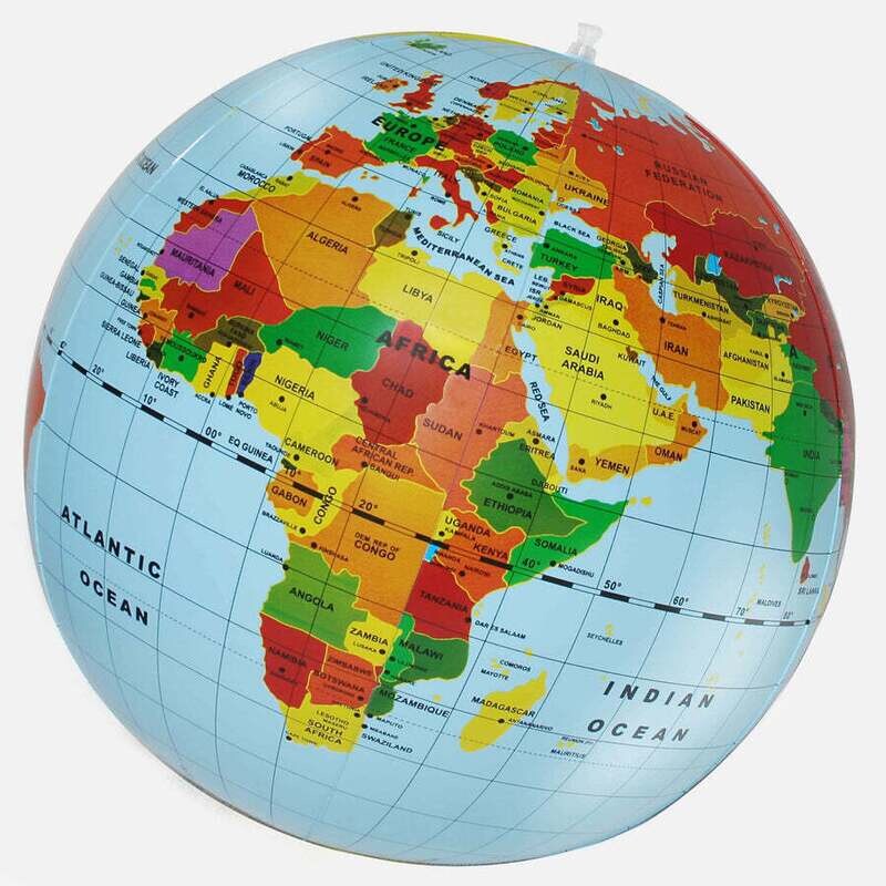 Tiger Tribe World Globe- Giant inflatable globe 50cm
