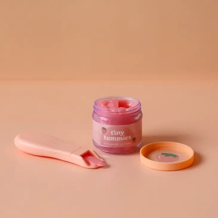 Tiny Harlow Tiny tummies strawberry custard food jar and spoon set