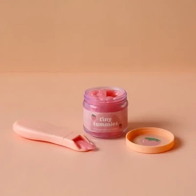 Tiny Harlow Tiny tummies strawberry custard food jar and spoon set