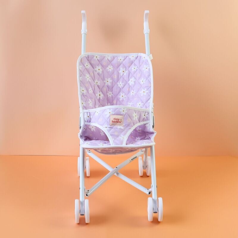 Tiny Harlow Tiny Harlow Folding Doll's Stroller 2.0 - Lilac Daisy