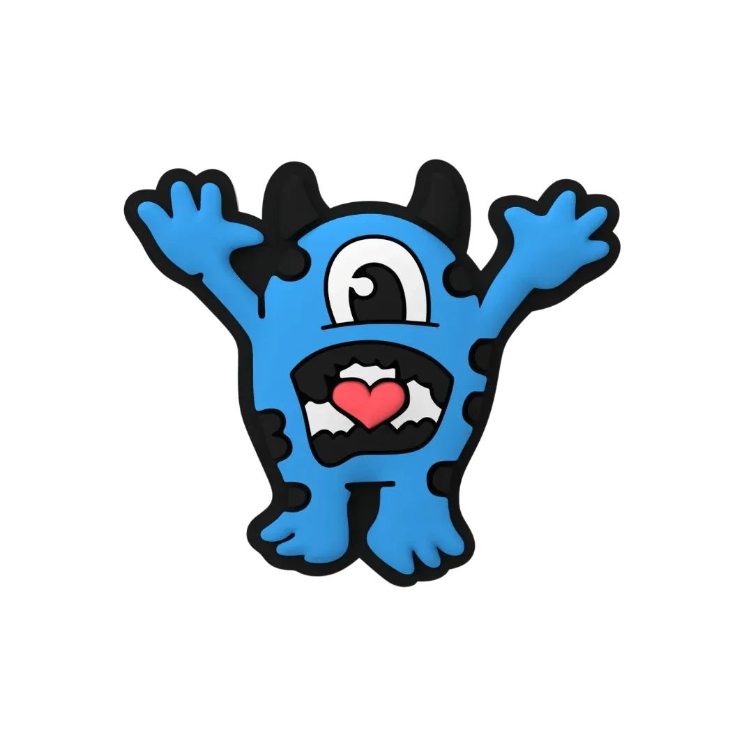 Blue Monster Charm