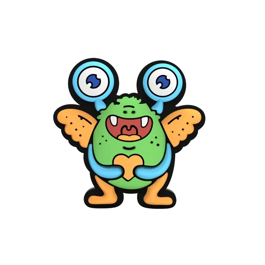 Orange Monster Charm