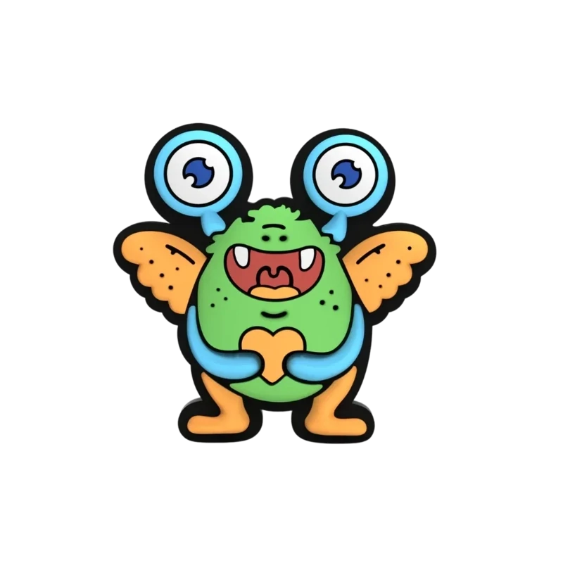 Orange Monster Charm