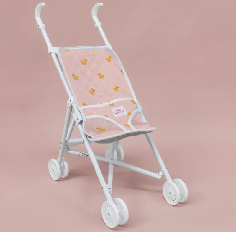 Tiny Harlow Folding Stroller - Pink Ducky