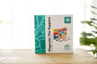 Learn & Grow Magnetic Tile Topper - Duo Animal puzzle pack