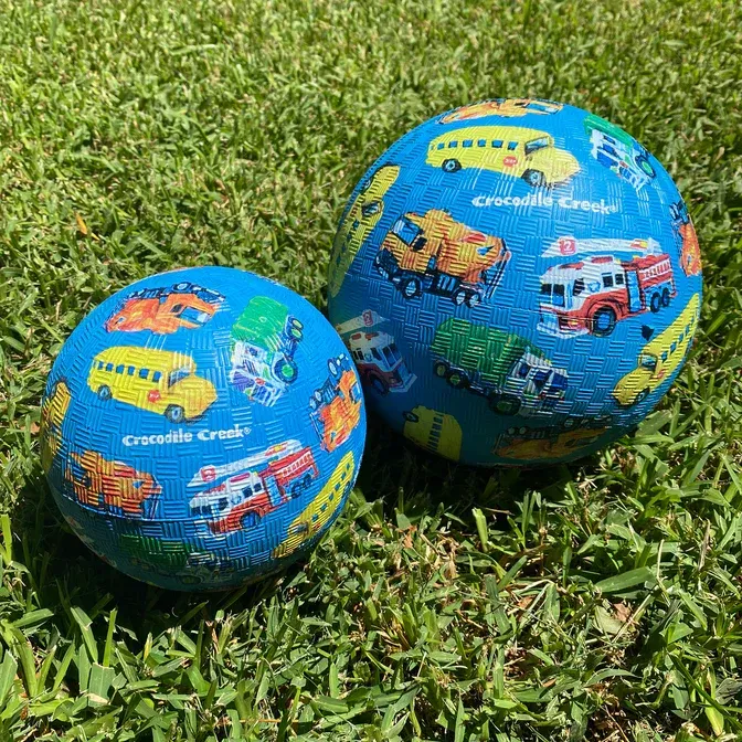 7 Inch Playground Ball City Vehicles Blue 7 Inch Playground Ball City Vehicles Blue